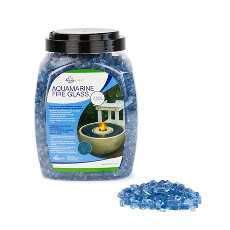 Grandoldgarden 0.25 in. Aquamarine Fire Glass - 10 lbs GR3318871